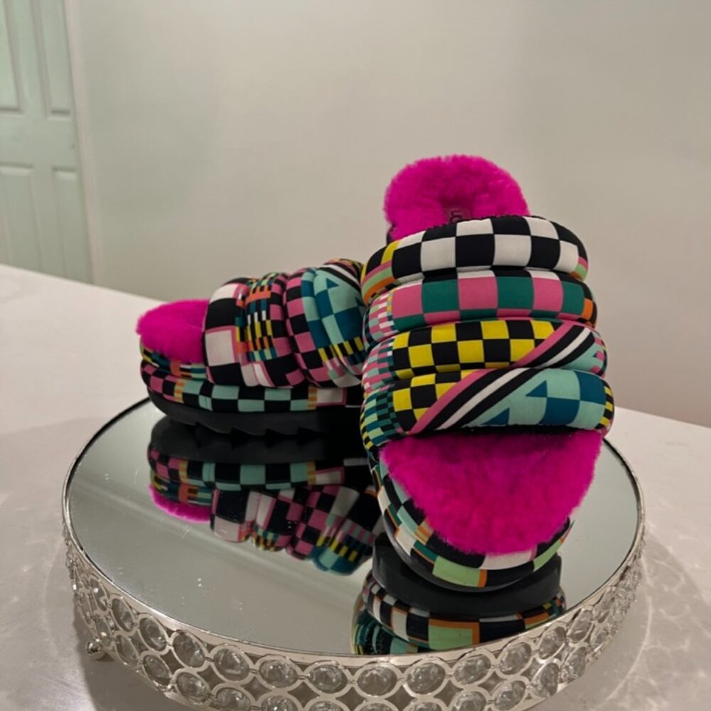 Ugg MAXI CHECKS SLIDE Sz. 9